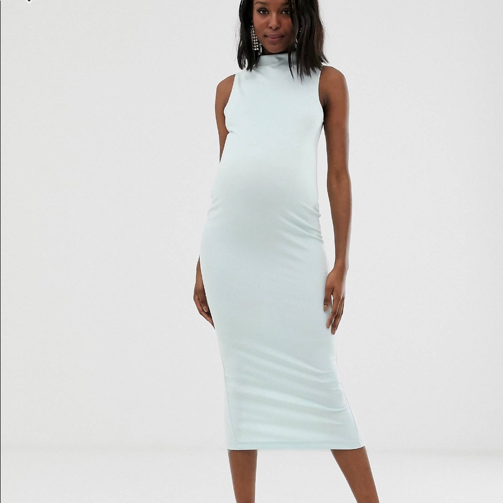 Worn once high neck midi dress